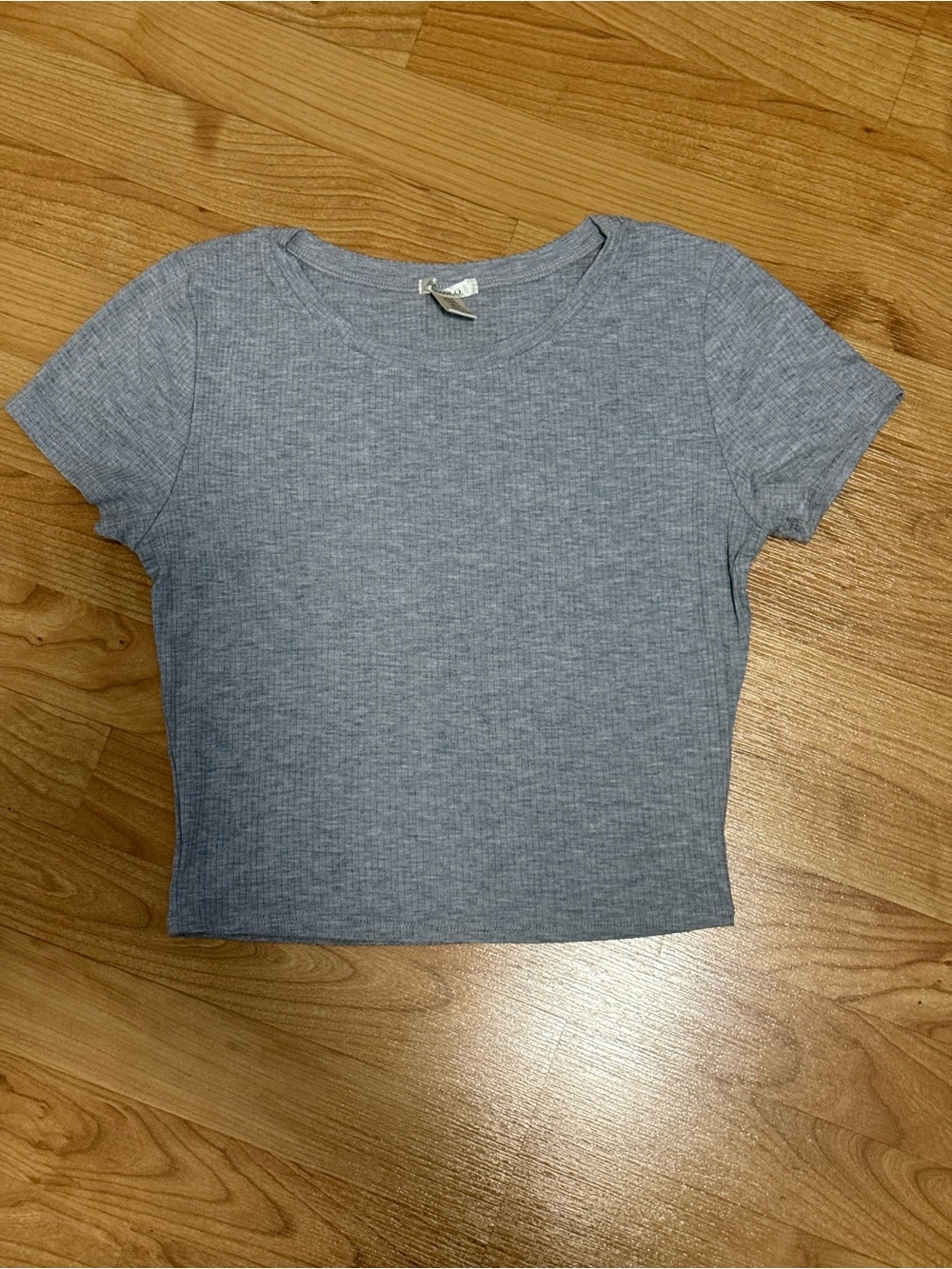 Bozzolo Light Gray Ribbed Tee
